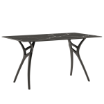 Стол Tilia Ivy-L 120 х 77 см столешница черный мрамор ножки черные