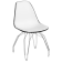 Стілець Tilia Eos-M ніжки металеві хромовані чорний - біла слонова кістка