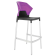 Барний стілець Papatya Ego-S антрацит сидіння, верх прозоро-пурпурний