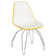 Стілець Tilia Eos-M ніжки металеві хромовані жовтий - біла слонова кістка