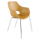 Крісло Papatya Opal матове жовте, база хром