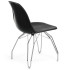 Стілець Tilia Eos-M ніжки металеві хромовані чорний - чорний