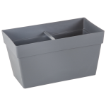 Горщик для квітів балконний Yali 6,5 л антрацитовий Горщик для квітів балконний Yali 6,5 л антрацитовий