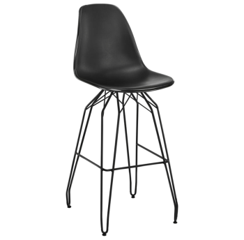 Стілець барний Tilia Eos-M ніжки металеві фарбовані чорний - чорний