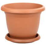 Горшок для цветов с поддоном Villa 2,5 л терракотовый
