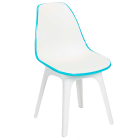 Стілець Tilia Eos біла слонова кістка - бірюзовий