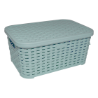 Кошик під ротанг з кришкою 18 л зелений Кошик під ротанг з кришкою 18 л зелений