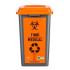 Бак для сортировки мусора 50 л Planet "Медикаменты" антрацитовый-оранжевый