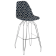 Стілець барний Tilia Eos-M сидіння з тканиною, ніжки металеві хромовані ARTCLASS 805