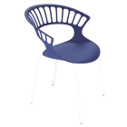 Крісло Papatya Tiara пурпурний, база катафорез білий