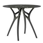 Стол Tilia Ivy-L d77 см столешница черный мрамор ножки черные