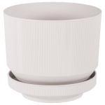 Горшок для цветов Lux 9 л бело-серый