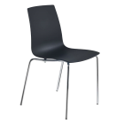 Стілець Papatya X-Treme S матовий чорний, низ хром