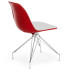 Стілець Tilia Eos-X ніжки металеві хромовані червоний - біла слонова кістка