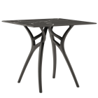 Стіл Tilia Ivy-L 69 х 69 см стільниця чорний мармур ніжки чорні