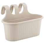 Горщик для квітів балконний підвісний Camellia 6,5 л біло-сірий