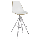 Стілець барний Tilia Eos-X ніжки металеві хромовані кавовий - біла слонова кістка