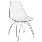 Стілець Tilia Eos-M ніжки металеві хромовані хакі - біла слонова кістка