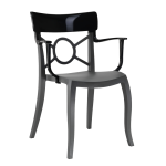 Кресло Papatya Opera-K сиденье антрацит, верх черный