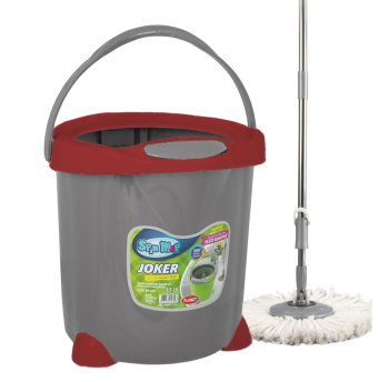 Набір для прибирання Planet Spin Mop Joker 15 л сірий з червоним