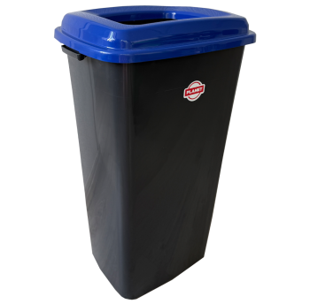 Бак для сортировки мусора 70 л Planet "Бумага" антрацитовый-синий