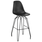 Стілець барний Tilia Eos-M ніжки металеві фарбовані чорний - чорний
