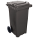 Бак для мусора на колесах с ручкой 120 л серый