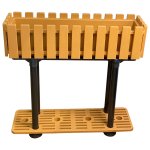 Горщик для квітів балконний з підставкою на ніжках Akasya 11 л коричневий