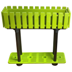 Горщик для квітів балконний з підставкою на ніжках Akasya 11 л зелений