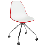 Стілець Tilia Eos-O ніжки металеві червоне - біла слонова кістка