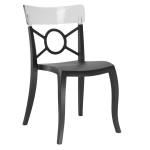 Стілець Papatya Opera-S сидіння чорне, верх прозоро-чистий Уцінка Стілець Papatya Opera-S сидіння чорне, верх прозоро-чистий Уцінка