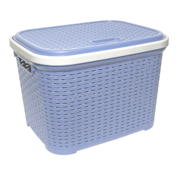 Корзина для белья под ротанг 20 л сиреневая