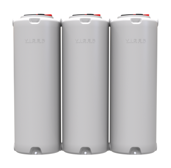 Ємність-модуль 3000 л вузька вертикальна біла  