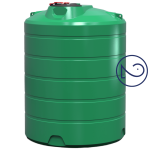 Емкость 3000 л две горловины вертикальная зеленая Емкость 3000 л две горловины вертикальная зеленая