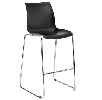 Стілець барний Tilia Laser ніжки хромовані чорний