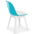 Стілець Tilia Eos біла слонова кістка - бірюзовий