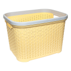 Кошик для білизни під ротанг 35 л жовтий