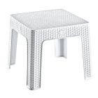 Стіл до шезлонга під ротанг 45x45 білий Irak Plastik 