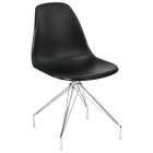 Стілець Tilia Eos-X ніжки металеві хромовані чорний - чорний