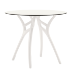 Стіл Tilia Ivy-L d69 см стільниця біла ніжки біла слонова кістка