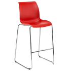Стілець барний Tilia Laser ніжки хромовані червоний