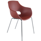 Крісло Papatya Opal-ML PRO червона цегла, ніжки хром