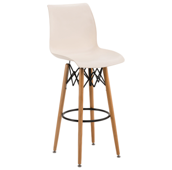 Стілець барний Tilia Laser-V ніжки букові кремовий
