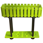 Горшок для цветов балконный с подставкой на ножках Akasya 11 л зеленый