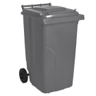 Бак для мусора на колесах с ручкой 240 л серый