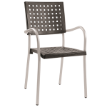 Кресло Papatya Karea черный, база алюминий