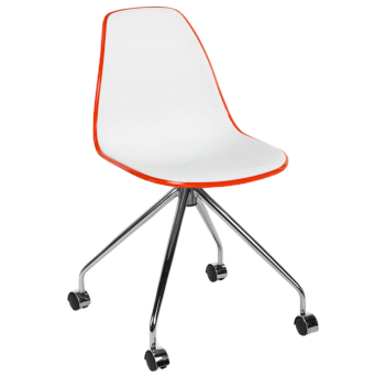 Стул Tilia Eos-O ножки металлические оранжевый - белая слоновая кость