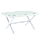 Стол Tilia Osaka-X 150 x 90 см столешница из стекла белая слоновая кость