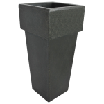 Горщик для квітів квадратний Premium Double 16 л антрацитовий