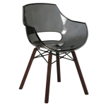 Кресло Papatya Opal Wox Iroko прозрачно-серое